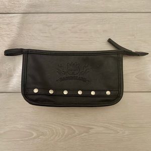 Vintage Sanrio Smiles Y2K Badtzmaru Black Studded Cosmetic Pouch 2001
